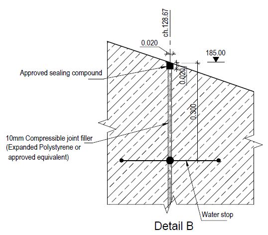 Water stopper installation at Retaining Wall, water stopper joining  procedure