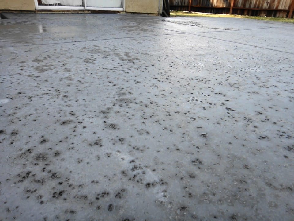 Salt finished concrete