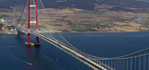 Suspended-deck suspension bridge