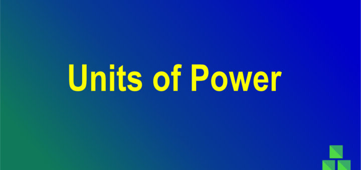 units of power
